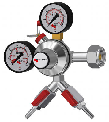 Редуктор Micro Matic Premium Plus 0-6/4bar 2 выхода, вентили отсечки в Краснодаре